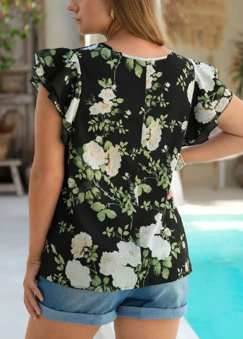 Чёрная блуза SHEIN