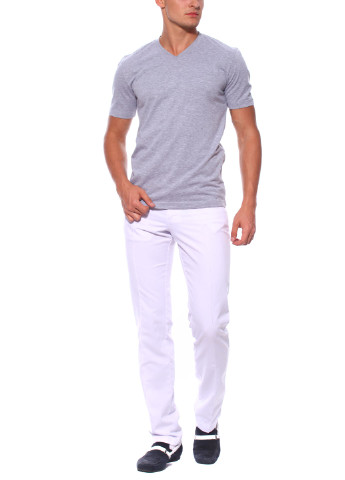 Белые кэжуал демисезонные брюки VD One