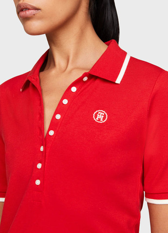 Червона кежуал сукня поло Tommy Hilfiger однотонна