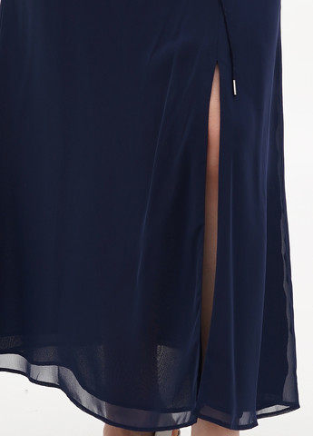 Темно-синяя кэжуал однотонная юбка Ralph Lauren а-силуэта (трапеция)
