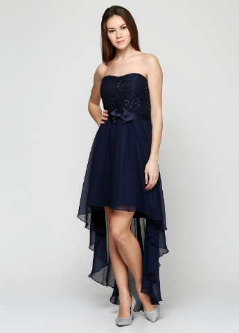 Синя вечірня плаття, сукня коротка Laona однотонна