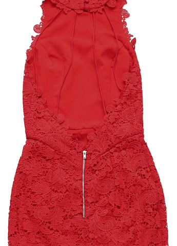 Червона святковий, вечірня сукня годе, з відкритою спиною Jarlo однотонна