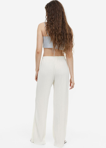 Кремовые кэжуал летние прямые брюки H&M