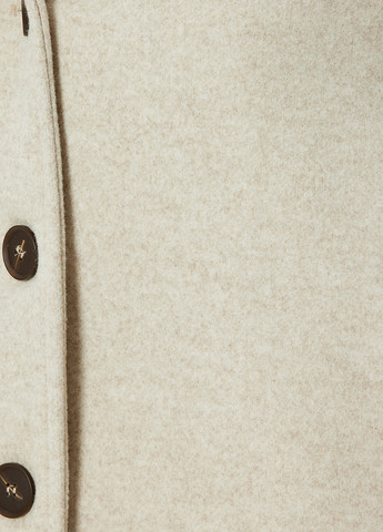 Светло-бежевое Кэжуал полупальто однобортное KOTON меланж