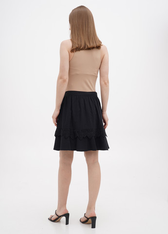 Черная кэжуал однотонная юбка Love Moschino клешированная