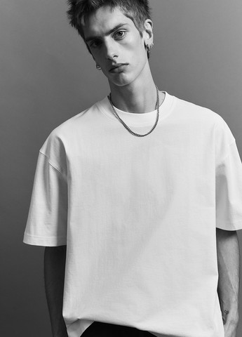 Молочная футболка H&M