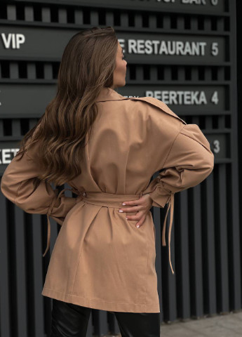 Бежеве демісезонне Тренч Moni&co