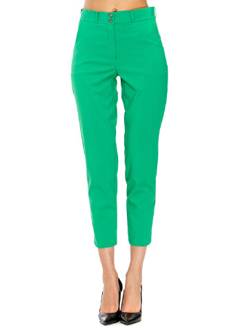Зеленые кэжуал летние зауженные брюки Adelin Fostayn