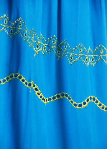 Светло-синяя кэжуал с орнаментом юбка Carrokar клешированная