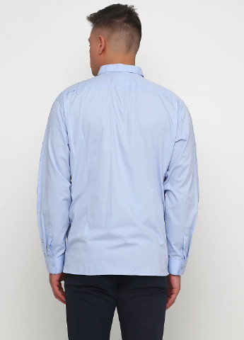 Голубой кэжуал рубашка однотонная ANDRE TAN MAN с длинным рукавом