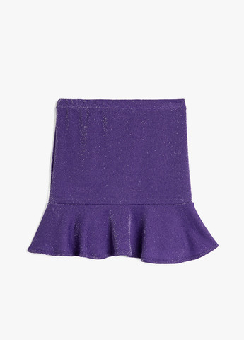 Фиолетовая кэжуал однотонная юбка KOTON