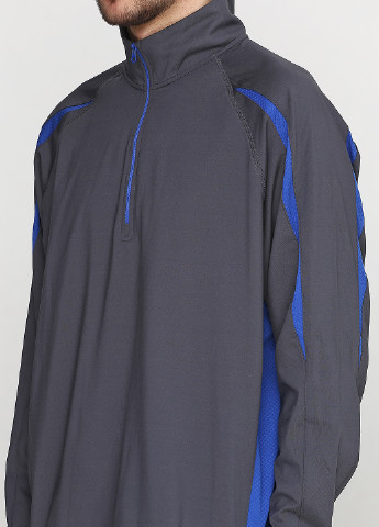 Кофта SPORT TEK с длинным рукавом однотонная тёмно-синяя спортивная