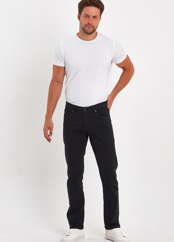 Черные демисезонные регюлар фит джинсы Trend Collection