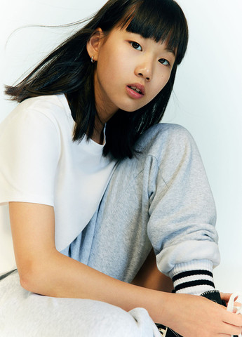 Черно-белая летняя футболка (2 шт.) H&M