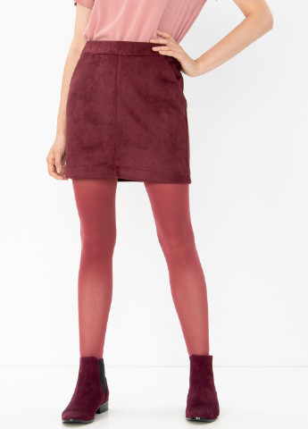 Бордовая кэжуал однотонная юбка Vero Moda