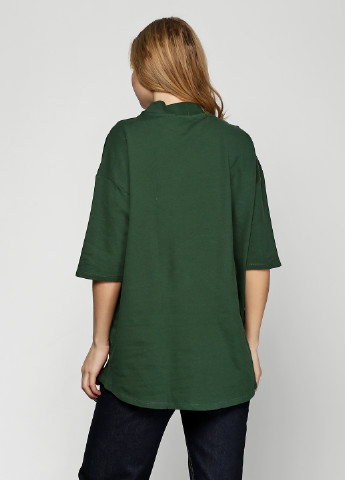 Темно-зеленая летняя футболка Zara