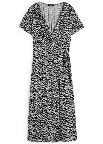 Чорно-білий кежуал сукня а-силует C&A з абстрактним візерунком