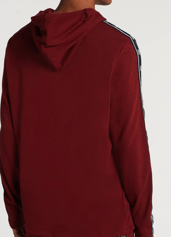 Костюм (худи, брюки) Tommy Hilfiger логотип бордовый кэжуал хлопок, трикотаж