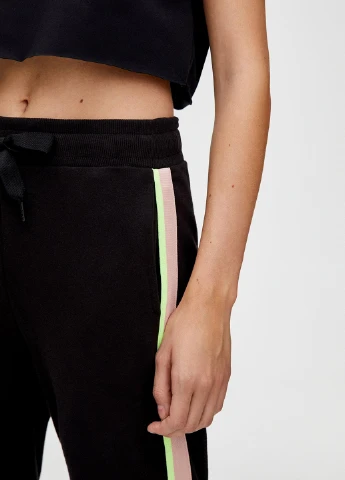Черные спортивные демисезонные джоггеры, зауженные брюки Pull & Bear