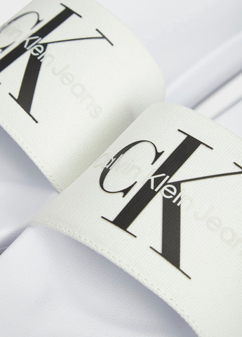 Белые шлепанцы Calvin Klein Jeans с логотипом