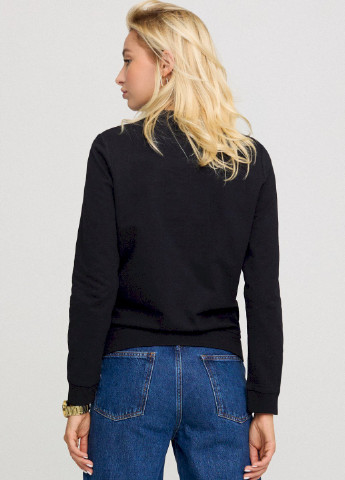 Чорний свитшот женский basic /no flis/ YAPPI (254658672)