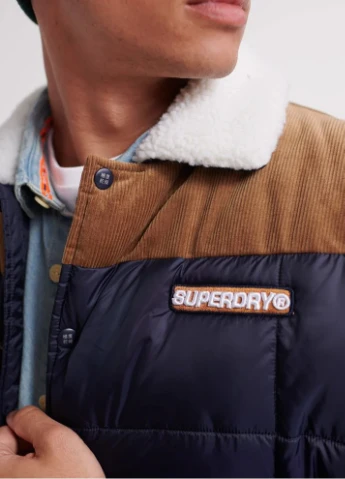 Темно-синяя демисезонная куртка Superdry