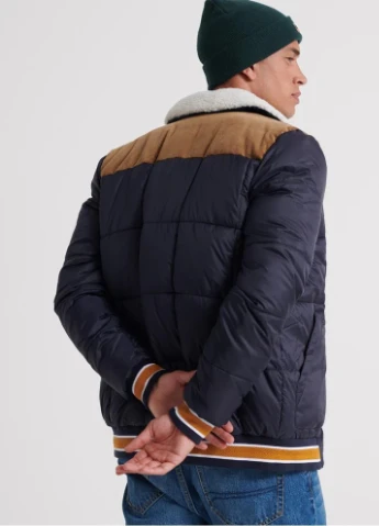 Темно-синяя демисезонная куртка Superdry