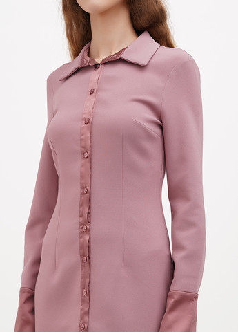 Лавандова кежуал сукня сукня-сорочка Sassofono однотонна