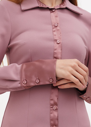 Лавандова кежуал сукня сукня-сорочка Sassofono однотонна