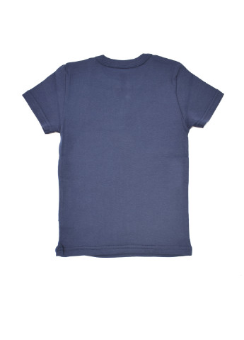 Темно-синяя летняя футболка Фламинго