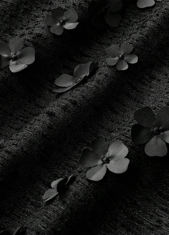 Черная кэжуал однотонная юбка SHEIN а-силуэта (трапеция)