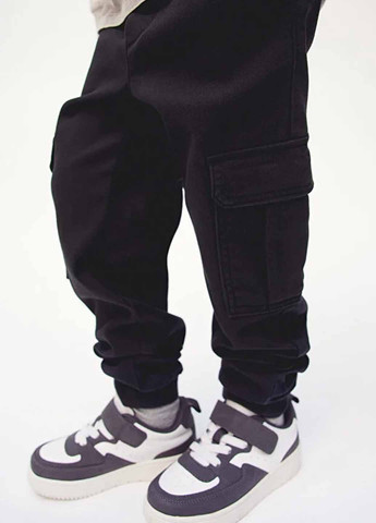 Черные кэжуал демисезонные брюки джоггеры, карго H&M