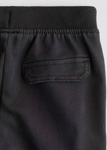 Черные кэжуал демисезонные брюки джоггеры, карго H&M