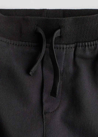 Черные кэжуал демисезонные брюки джоггеры, карго H&M