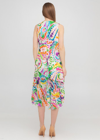 Комбинированное кэжуал платье на запах Ralph Lauren с абстрактным узором
