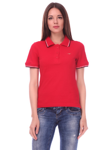 Красная женская футболка-поло Патріот Планета