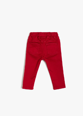 Красные кэжуал демисезонные брюки зауженные KOTON