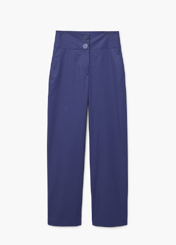 Темно-синие кэжуал демисезонные классические брюки Mango