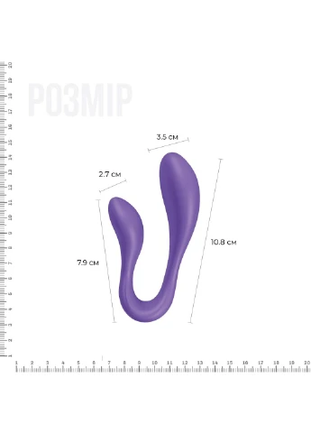 Вібратор для пар Couple Secrets II з пультом LRS, два мотора, універсальний Adrien Lastic (255005859)