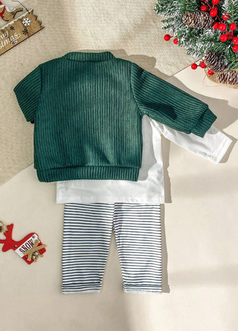 Комбинированный демисезонный комплект (свитер, лонгслив, брюки) SHEIN