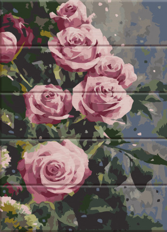 Картина за номерами на дереві "Димчасті троянди" 30*40 см ArtStory (252265807)