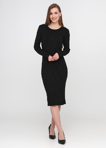 Чорна кежуал плаття, сукня сукня светр Moni&co меланжева