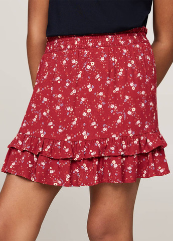 Красная кэжуал цветочной расцветки юбка Tommy Hilfiger