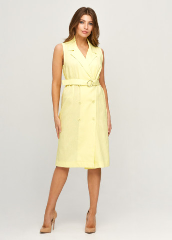 Жовтий кежуал сукня-піджак "joy" жовте сукня-жакет InRed однотонна