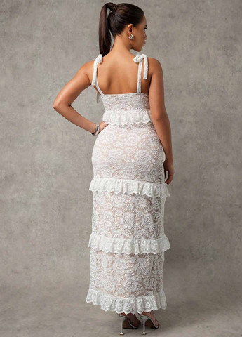 Білий вечірня, святковий сукня а-силует SHEIN однотонна