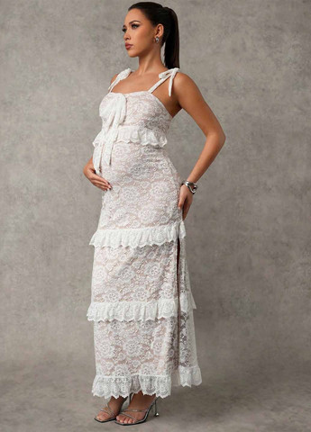 Білий вечірня, святковий сукня а-силует SHEIN однотонна