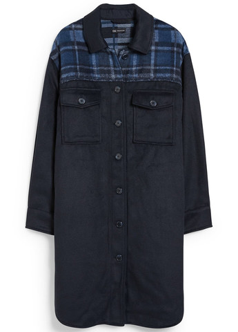Темно-синее демисезонное Пальто пальто-рубашка C&A