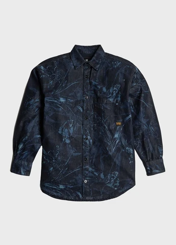 Синяя кэжуал рубашка тай-дай G-Star Raw