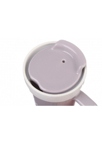 Велика керамічна чашка з кришкою 620 мл, бузковий (66-5551) No Brand бузкова