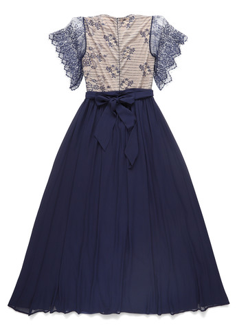 Темно-синя вечірня сукня кльош Forever Unique однотонна